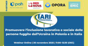 Webinar Promuovere l'inclusione lavorativa e sociale delle persone fuggite dall'Ucraina in Polonia e in Italia